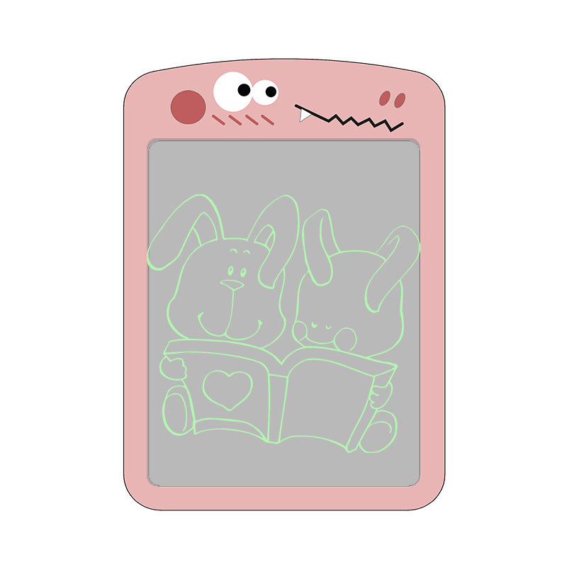 6.5 Inch Cartoon Couple Dinosaur LCD Writing Board Family Message Note Children's Early Puzzle LCD Writing Board