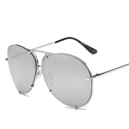 New Ocean Sunglasses Fashion Retro Glasses for Men and Women Couples European and American Large Frame Sunglasses