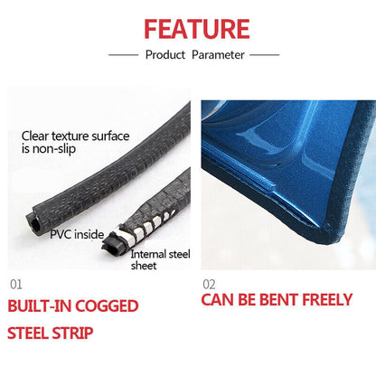 4.5M Car Door Boot Edge Protector Strip Trim U Shape Guard Seal Rubber Black UK