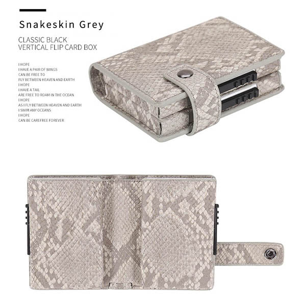 Credit Card Holder Men and Women Aluminum Alloy Card Case PU Leather Fashion Card Wallets ID Card Holder Purse