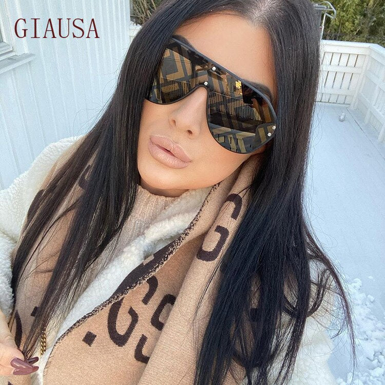 New European and American foreign trade watermark fashion sunglasses men's and women's Sunglasses yellow glasses