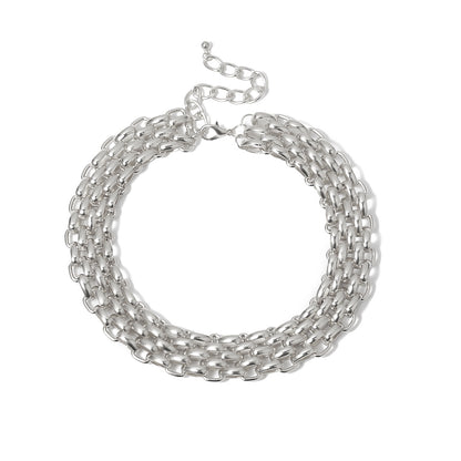 Personality exaggerated thick chain necklace female retro simple clothing accessories metal sweater chain