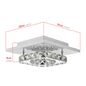 Crystal Ceiling Light LED Lamp Light Room Chandelier Living Pendant LED Square