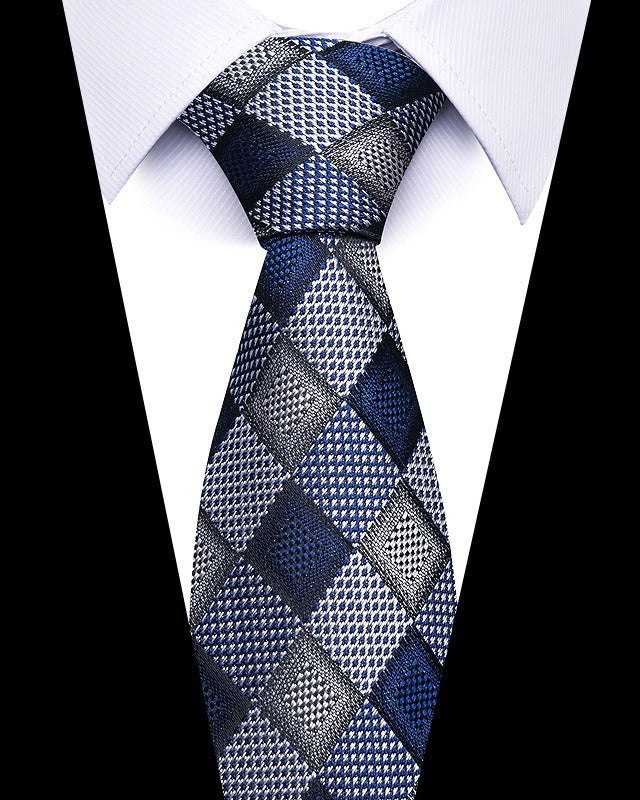 Men's 8cm Business Professional Striped Tie Wedding Suit Accessories Polyester Tie Men