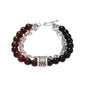 Fashion Punk Style Frosted Stone Chain Combination Geometric Men's Bracelet Bracelet Accessories