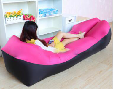 Hamaca Inflatable Lounger Portable Air Sofa Beach Hammock Nylon Banana Air Sleeping Lazy Bag Lazybag Pillow for Camping