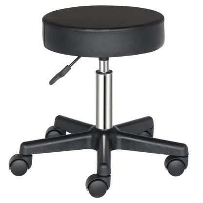 Round Stool Plastic Arch Feet Rotation Bar Stool Black