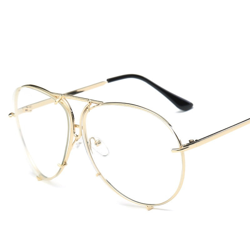 New Ocean Sunglasses Fashion Retro Glasses for Men and Women Couples European and American Large Frame Sunglasses