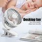 3 Speeds Mini Cooling Fan USB Rechargeable Clip On Desk Baby Stroller Portable