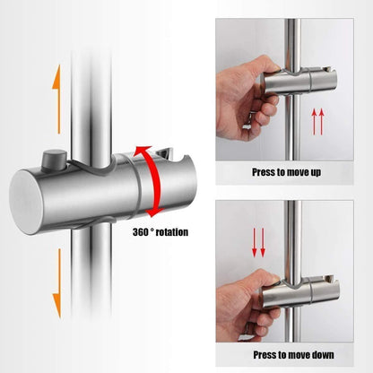 Shower Riser Rail Kit Slider Adjustable Chrome Head Holder Bracket Bathroom Set