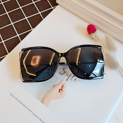 Big Frame Snakeskin Pattern Bamboo Sunglasses Hollow Sunglasses Women's Polarized Glasses