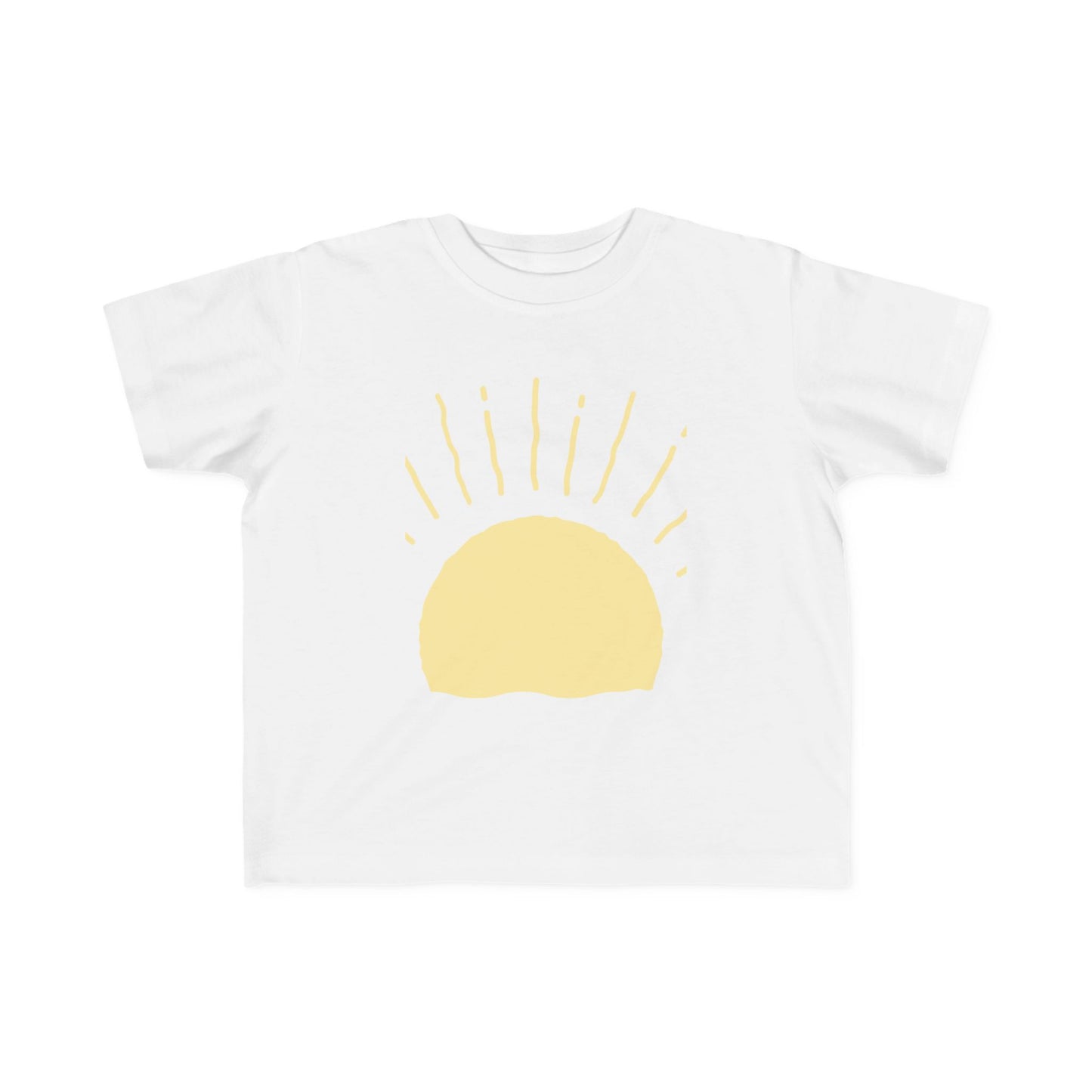 Sunny Toddler Fine Jersey Tee - Bright Yellow Sun Graphic