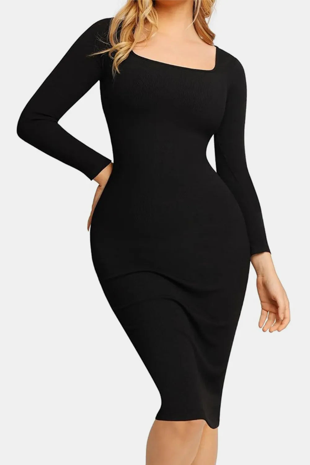 Two in one waist cinching one-piece skirt long sleeved shaping skirt belly cinching waist cinching hip lifting shaping skirt