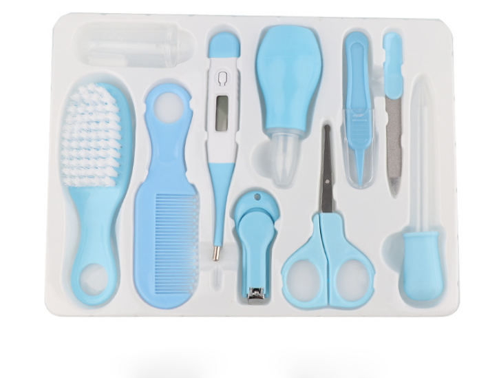 8pcs/Set Newborn Baby Care Set Kids Nail Hair Health Care Grooming Brush Infant Nursery Cleaning Kit Healthcare Accessories