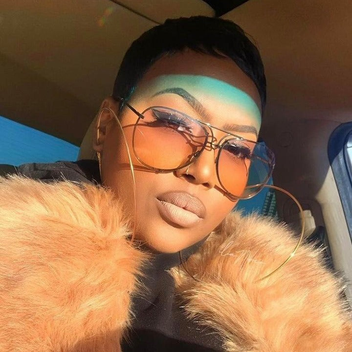 New Ocean Sunglasses Fashion Retro Glasses for Men and Women Couples European and American Large Frame Sunglasses