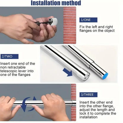 The Clothes Drying Rod Is Silver