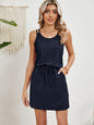 Hollow swimsuit cover cross back bohemian summer dress