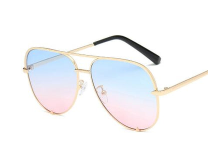Fashion Gradient Metal Frame Pilot Sunglasses Men Women Classic Retro Driving Sun Glasses Brand Designer UV400