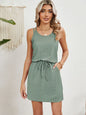 Hollow swimsuit cover cross back bohemian summer dress