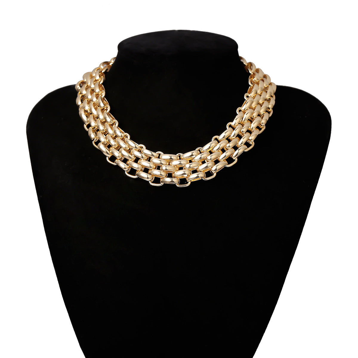 Personality exaggerated thick chain necklace female retro simple clothing accessories metal sweater chain