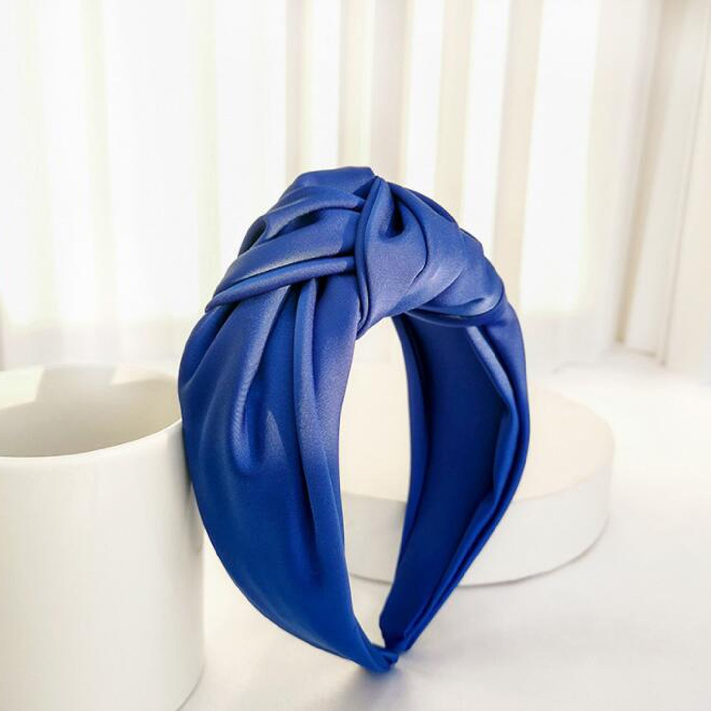 New Fashion Women Headband Adult Wide Side Solid Color Hairband Center Knot Turban Casual Hair Accessories Wholesale