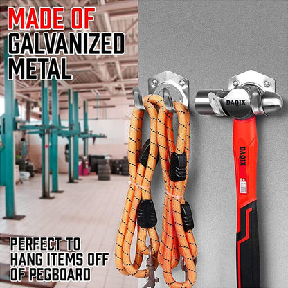 30pcs Tool Hooks & Screws Double Hooks Wall Mount Garden Shed Storage Utility