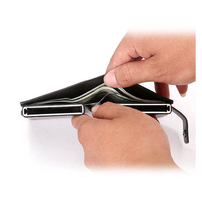 Credit Card Holder Men and Women Aluminum Alloy Card Case PU Leather Fashion Card Wallets ID Card Holder Purse