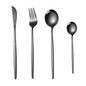Portuguese Stainless Steel Knife Fork Spoon Golden Steak Knife Fork Set Four-Piece Tableware Set