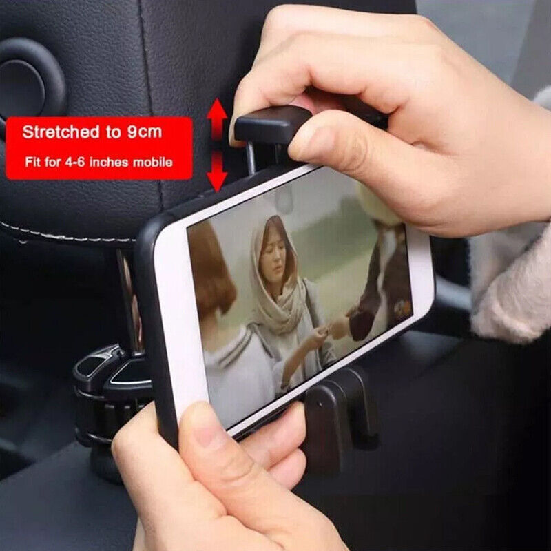 2X Car Seat Back Hooks Bag Storage Headrest Hook Hanger Phone Holder Bracket UK