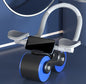 New Design Indoor Home Exercise Flat Elbow Supporter 2 Wheel Ab Trainer Automatic Rebound Abdominal Wheel Roller