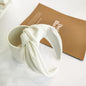 New Fashion Women Headband Adult Wide Side Solid Color Hairband Center Knot Turban Casual Hair Accessories Wholesale