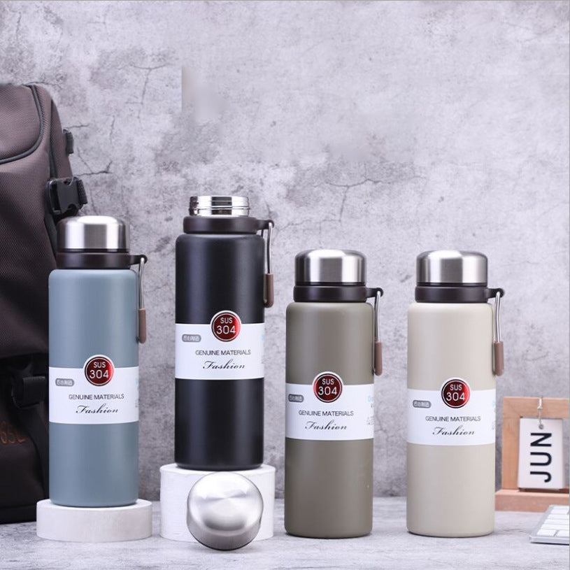 New Large Capacity Vacuum Insulated Cup Portable Fashionable Insulated Pot Handle Outdoor Car Sports Water Bottle Gift