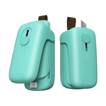 Portable Chip Bag Sealer Machine, With Cutter Handheld Heat Mini Chip Bag Sealer