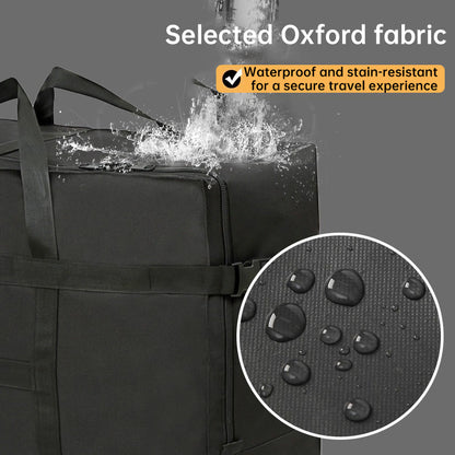 Oxford Fabric Storage Bag: Thick, Large-Capacity, Portable (Grid Pattern) – For Clothes, Blankets, Checked Luggage