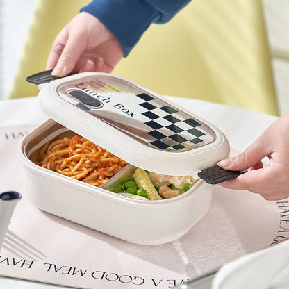 Fashionable and simple style heat preservation portable partitioned stainless steel lunch box lunch box