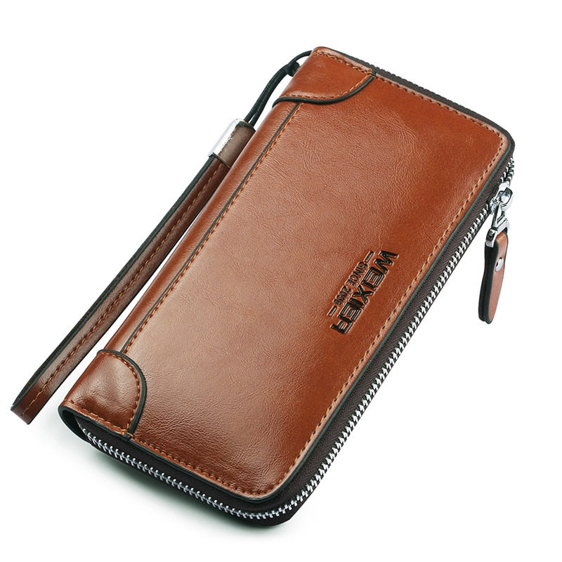 New Arrival Men Wallets pu Leather Long Clutch Zipper Wallets for Business Men Clutch Large Capacity High Quality Wallet