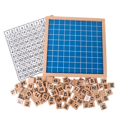 Christmas toy gift Montessori math teaching aids 1-100 number continuous board sorting board wooden hundred number board children's early education puzzle toys