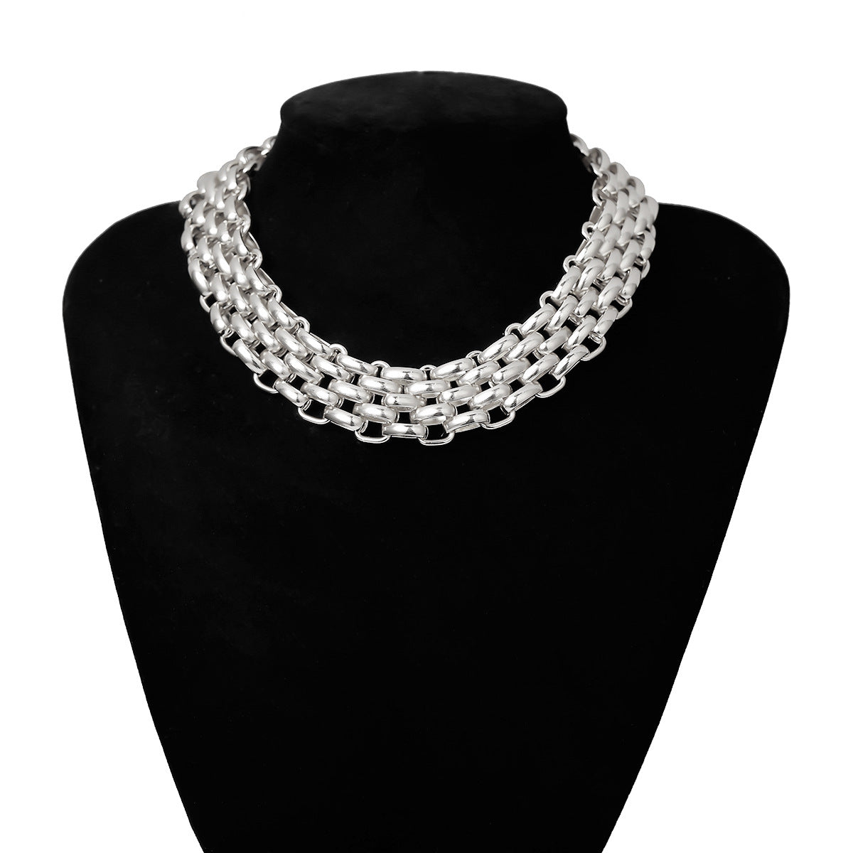 Personality exaggerated thick chain necklace female retro simple clothing accessories metal sweater chain