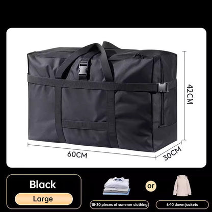 Oxford Fabric Storage Bag: Thick, Large-Capacity, Portable (Grid Pattern) – For Clothes, Blankets, Checked Luggage