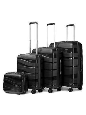 Kono Large Check in Luggage Lightweight Polypropylene Hard Shell Suitcase with TSA Lock Spinner Wheels