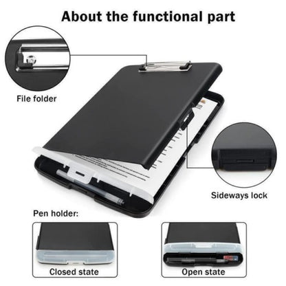 Clipboard With Storage Case Plastic A4 Clipboard Storage Box For School&office