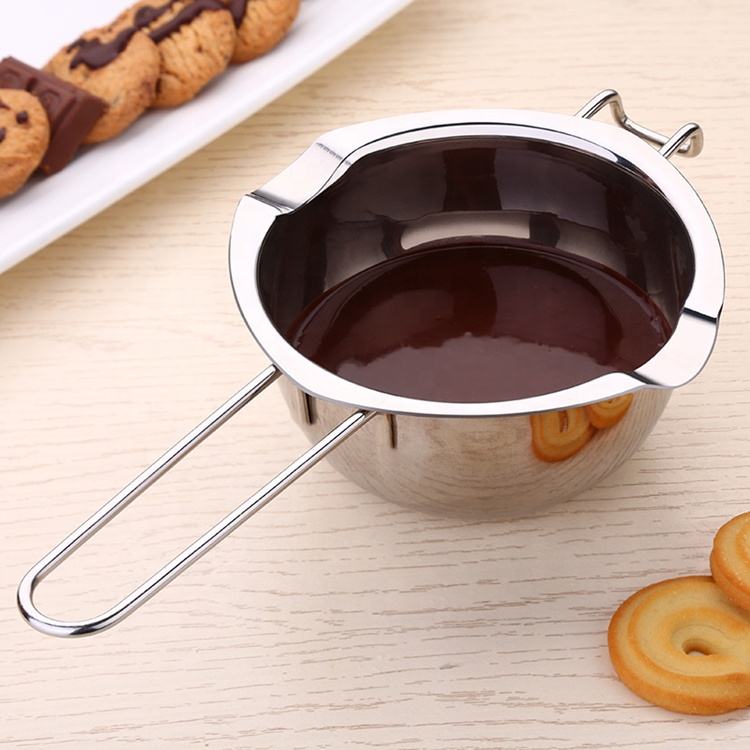 Stainless steel chocolate melting furnace, heating pot melting furnace for baking, butter heating and melting bowl