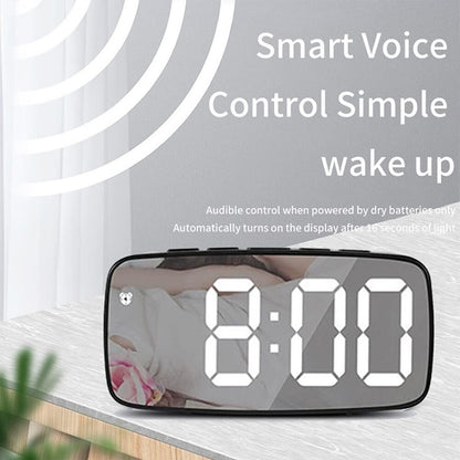Digital Alarm Clock Mains Powered Large Night Light Bedside Alarm Non Ticking