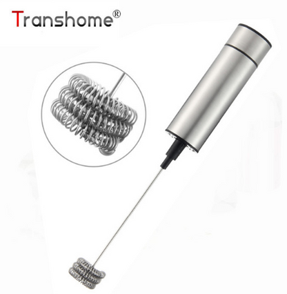 LUCOG Powerful Double Spring Whisk Electric Milk Frother Kitchen Mixer Hand Milk
