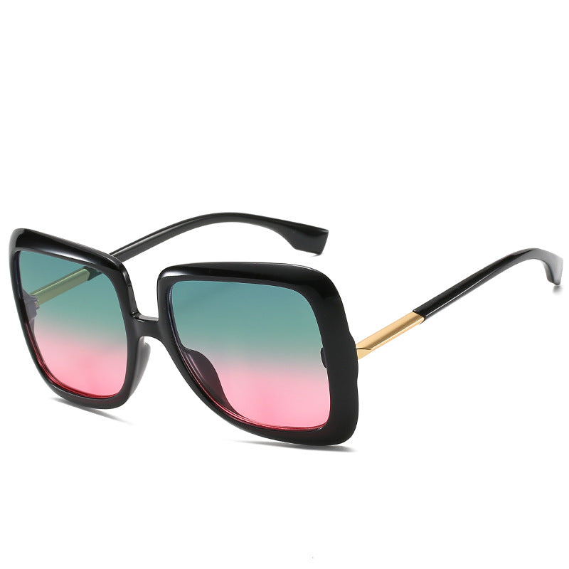 Square Frame Sunglasses Trendy Brand With Large Frame Sunglasses Gradient Color Glasses Female