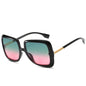 Square Frame Sunglasses Trendy Brand With Large Frame Sunglasses Gradient Color Glasses Female