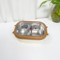 Cartoon cute bear stainless steel portable compartment lunch box with lid