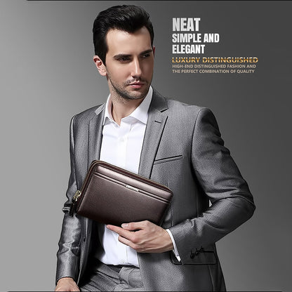 Brand wallet men wallets leather fashion handbags Men's wallet luxury high capacity casual black men's handbag wallet leather