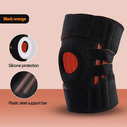 Meniscus Sports Knee Protector Silicone Shock Absorber Stability Patella Knee Protector Support Strip Velcro Adjustable