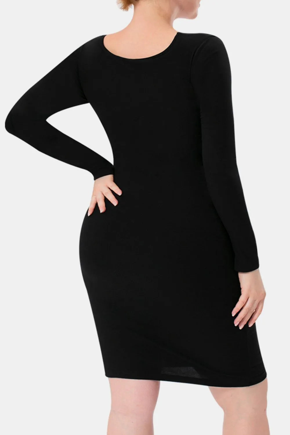 Two in one waist cinching one-piece skirt long sleeved shaping skirt belly cinching waist cinching hip lifting shaping skirt